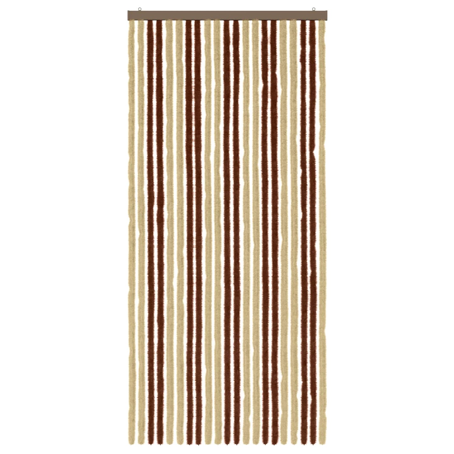 Insektgardin Chenille Brun og Beige 90 x 200 cm 100% PP