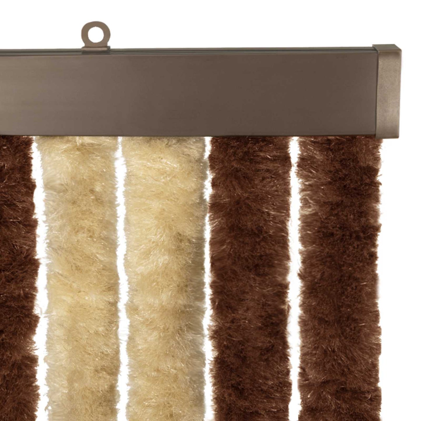 Insektgardin Chenille Brun og Beige 118 x 220 cm 100% PP