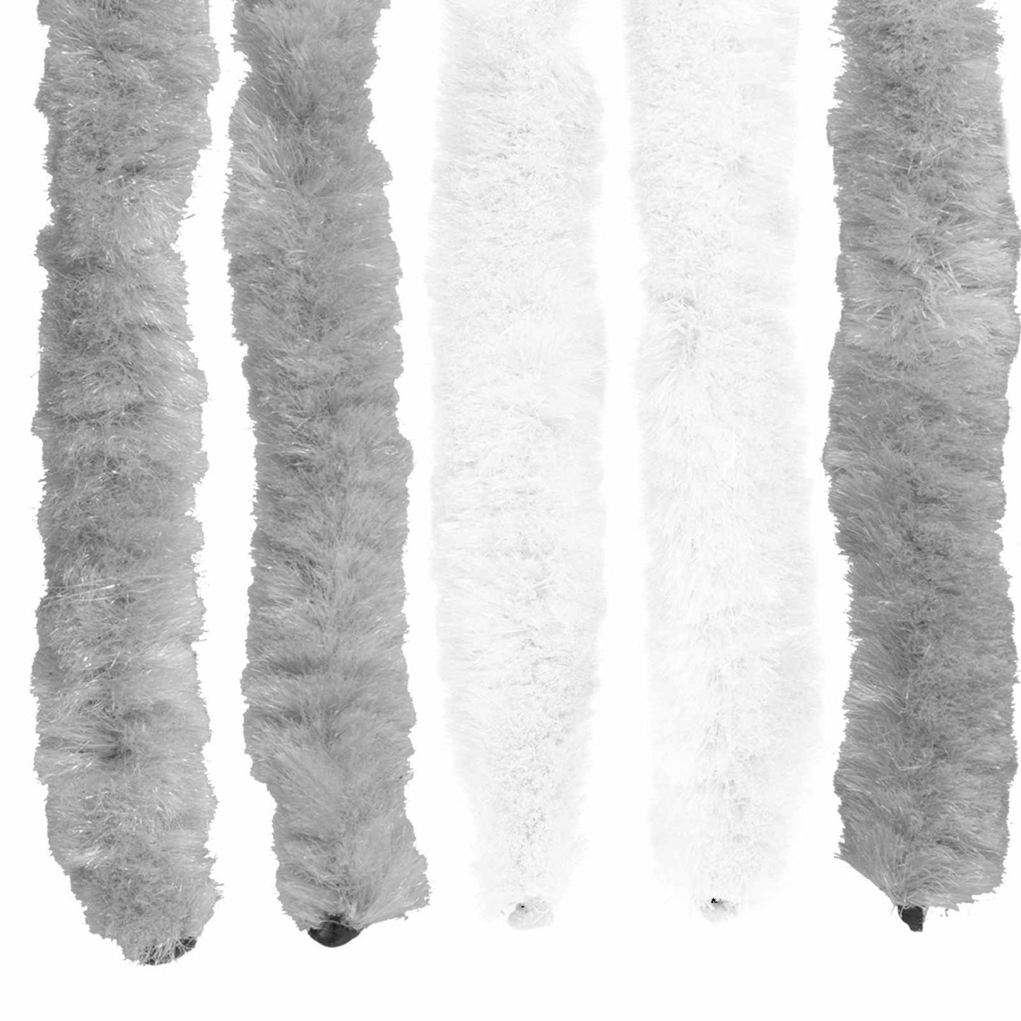 Insektgardin Chenille Grå og hvit 90 x 200 cm 100% PP