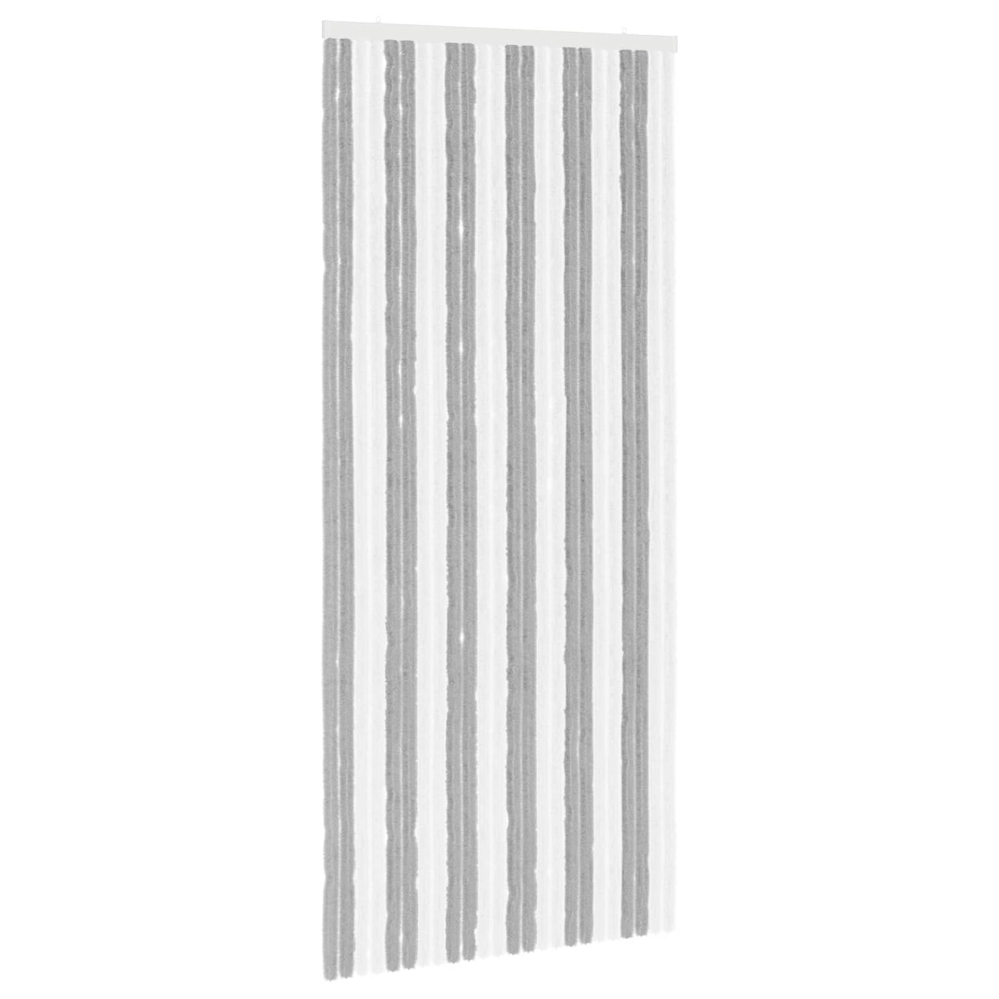Insektgardin Chenille Grå og hvit 100 x 230 cm 100% PP