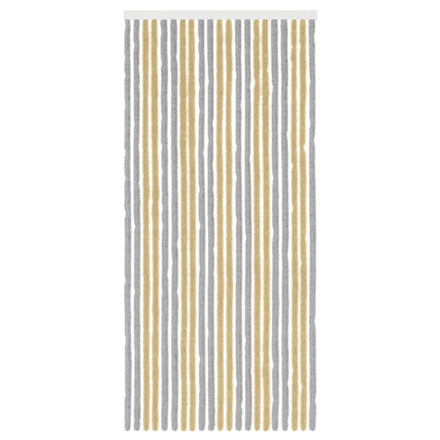 Insektgardin Chenille Grå og Beige 90 x 200 cm 100% PP
