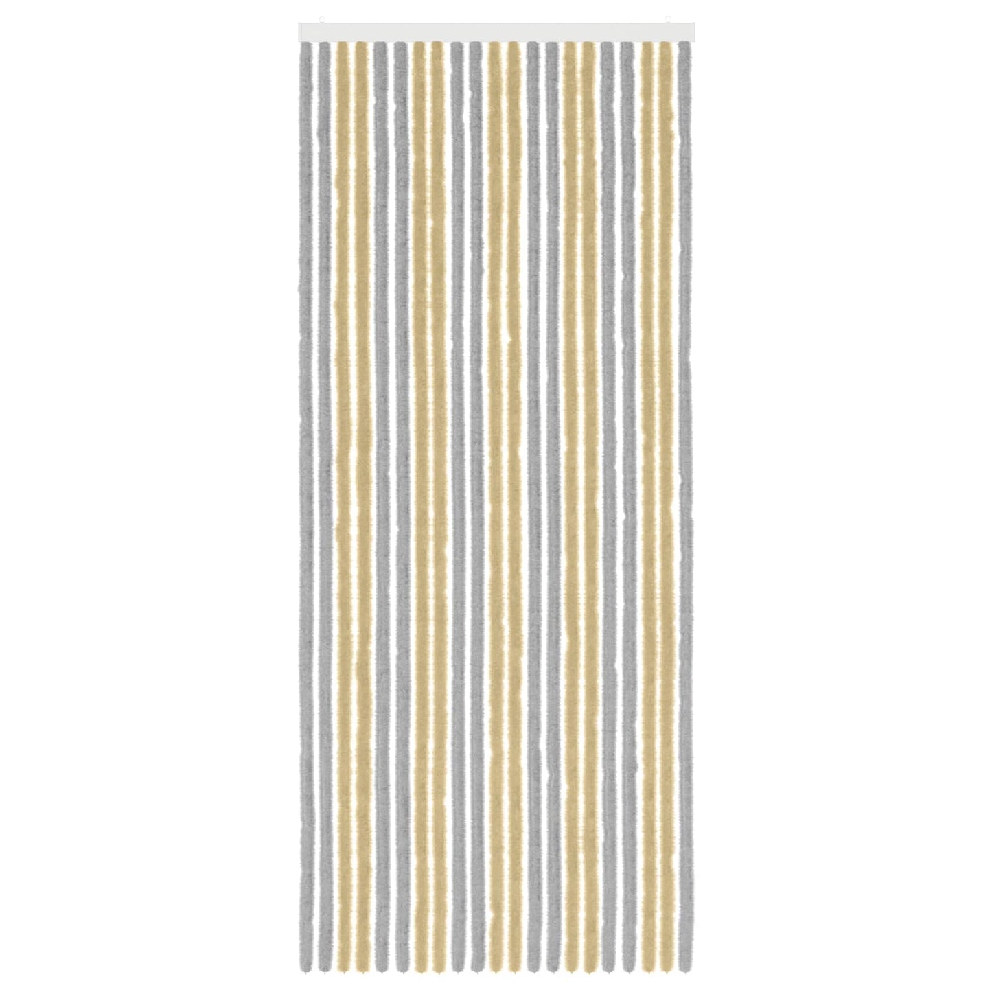 Insektgardin Chenille Grå og Beige 90 x 220 cm 100% PP