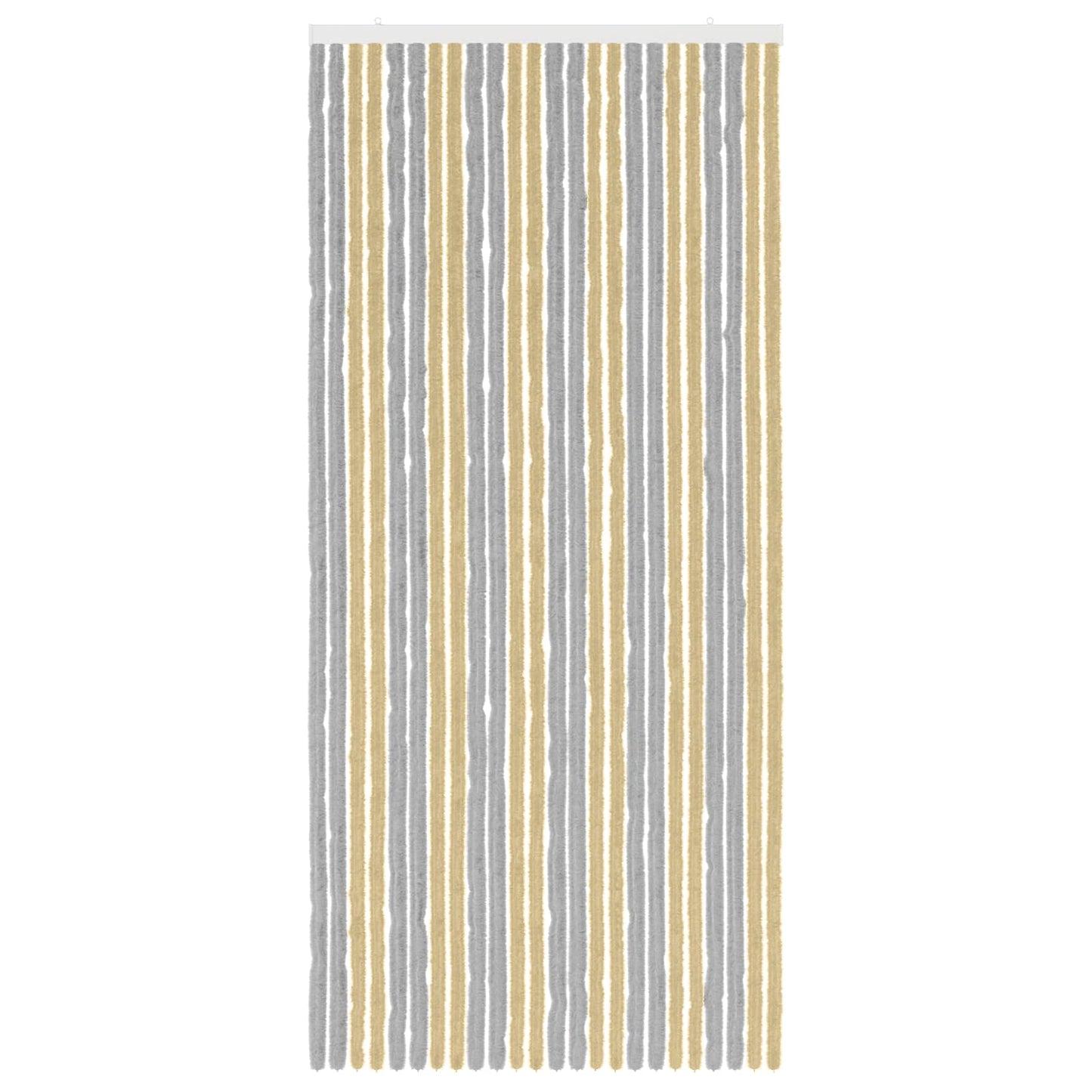 Insektgardin Chenille Grå og Beige 100 x 220 cm 100% PP