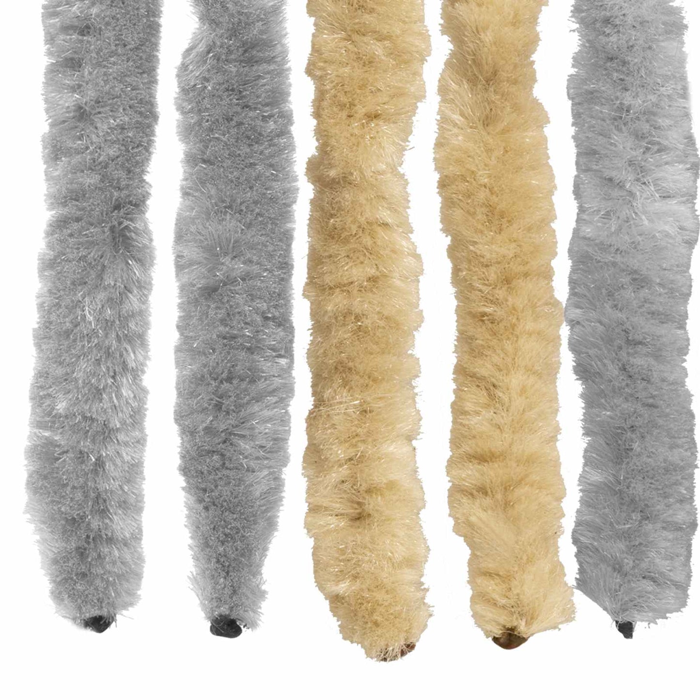 Insektgardin Chenille Grå og Beige 100 x 230 cm 100% PP