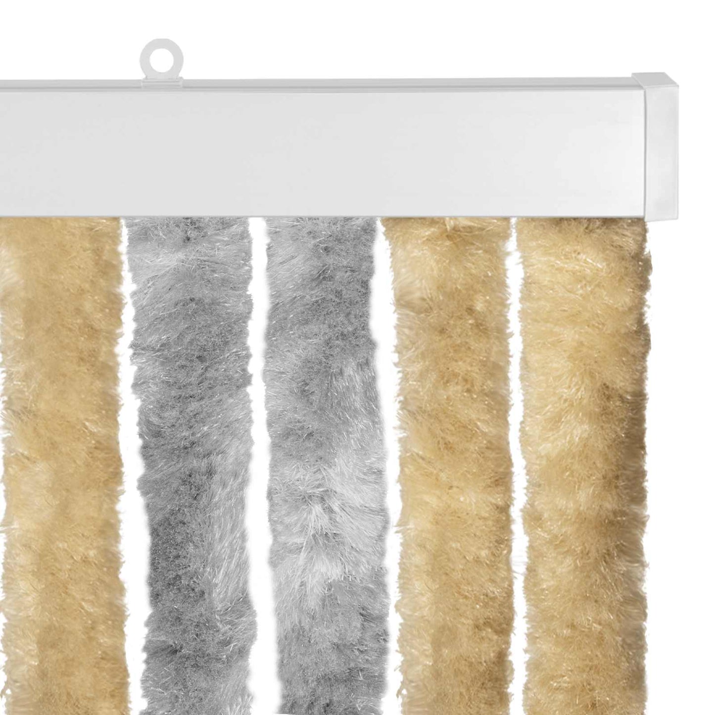 Insektgardin Chenille Grå og Beige 118 x 220 cm 100% PP