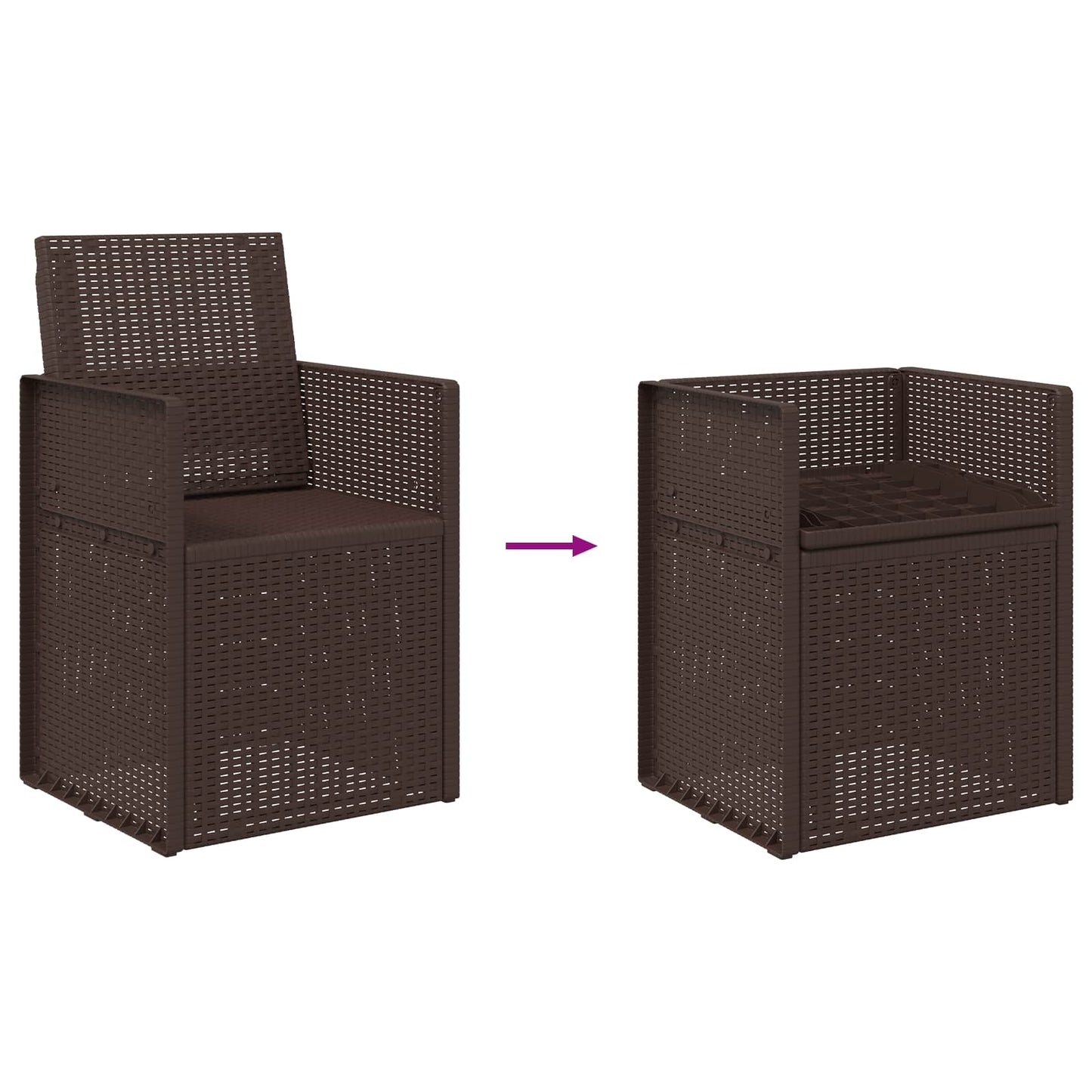 Hage Spise Stoler 2 pcs Brun PP