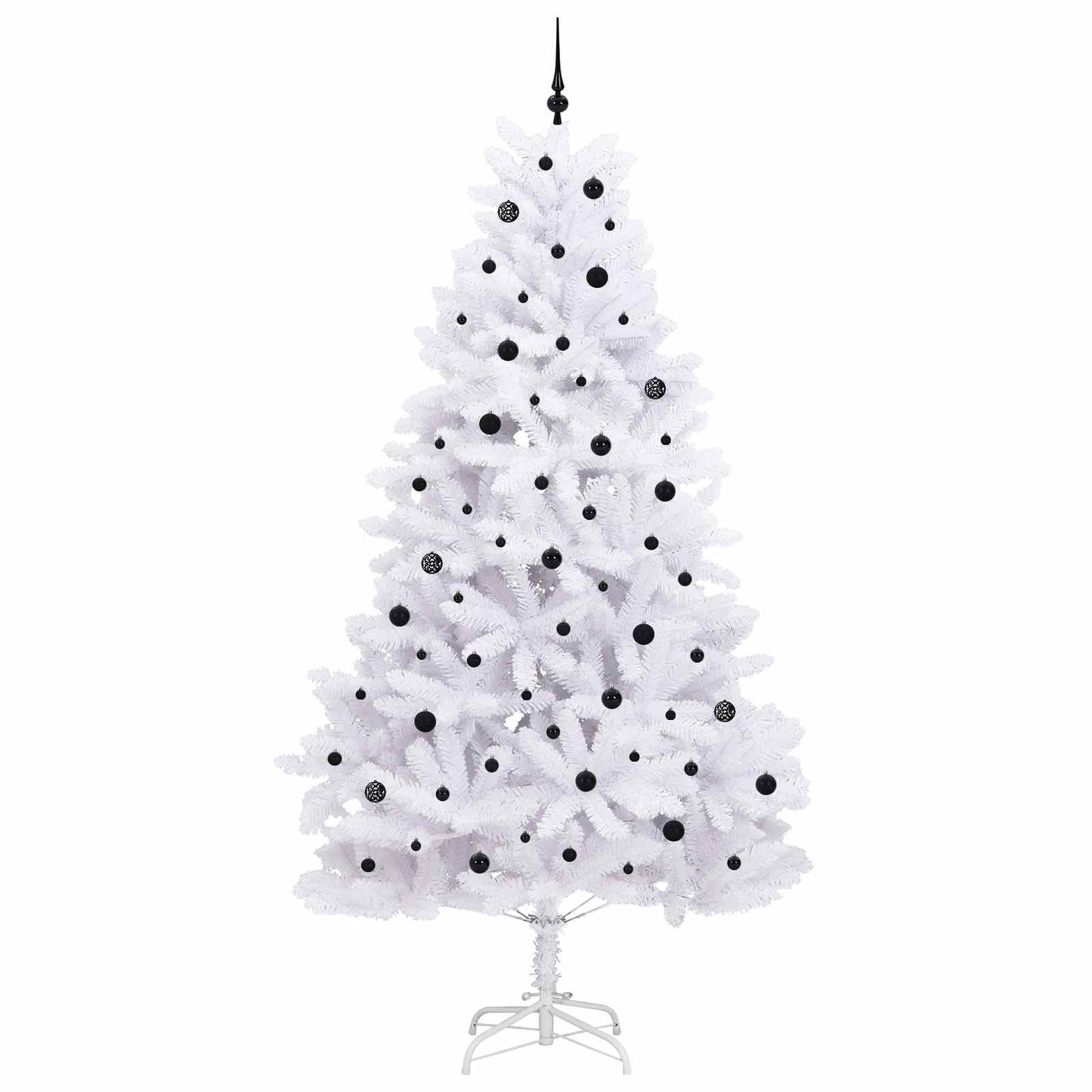 Kunstig sammensatt juletre med 300 LED Hvit 270 cm PVC og stål