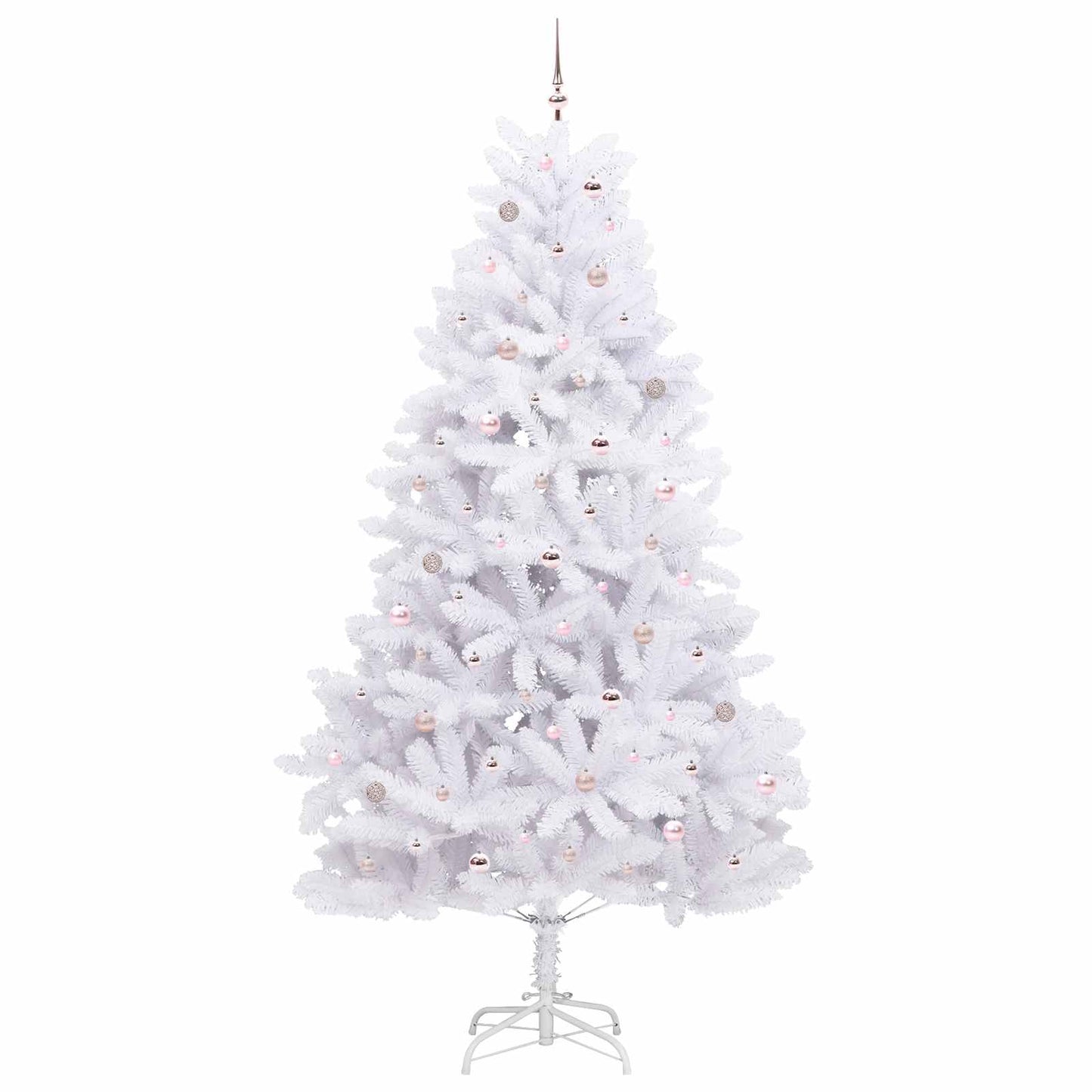 Kunstig sammensatt juletre med 300 LED Hvit 270 cm PVC og stål