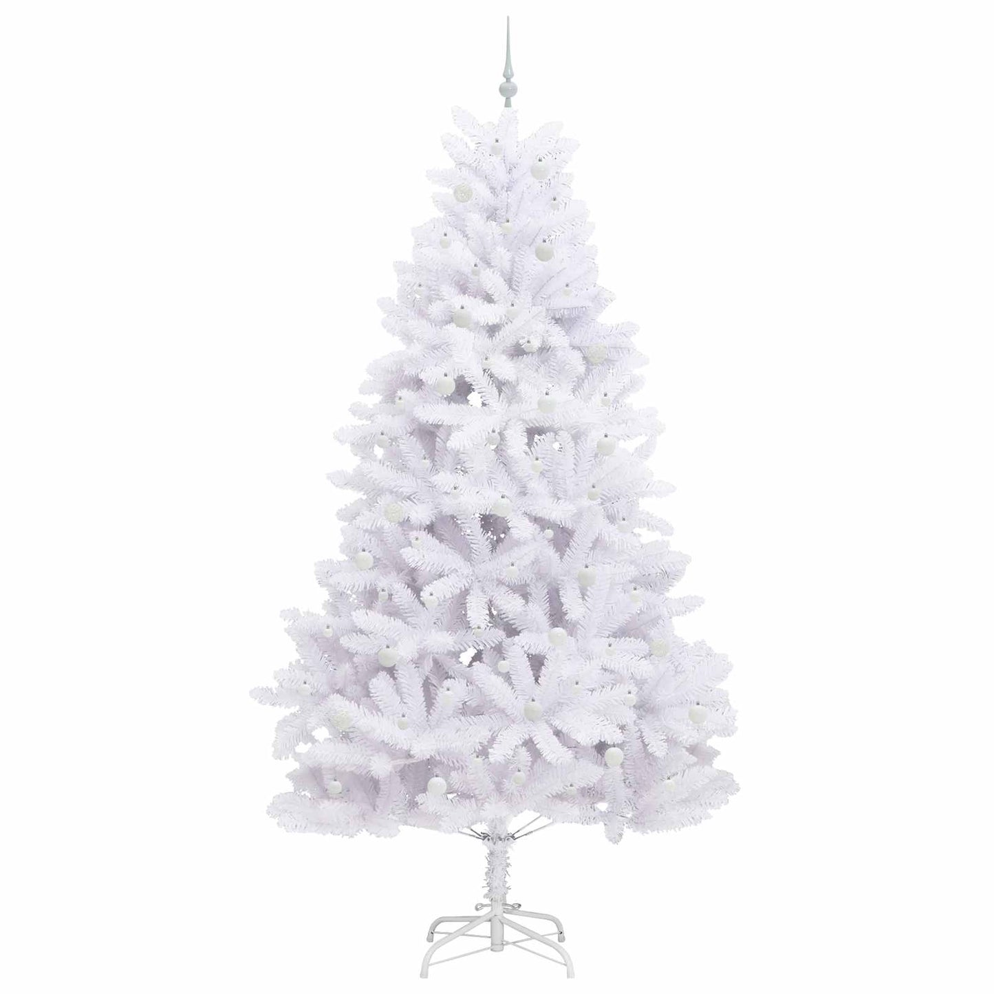 Kunstig sammensatt juletre med 300 LED Hvit 270 cm PVC og stål