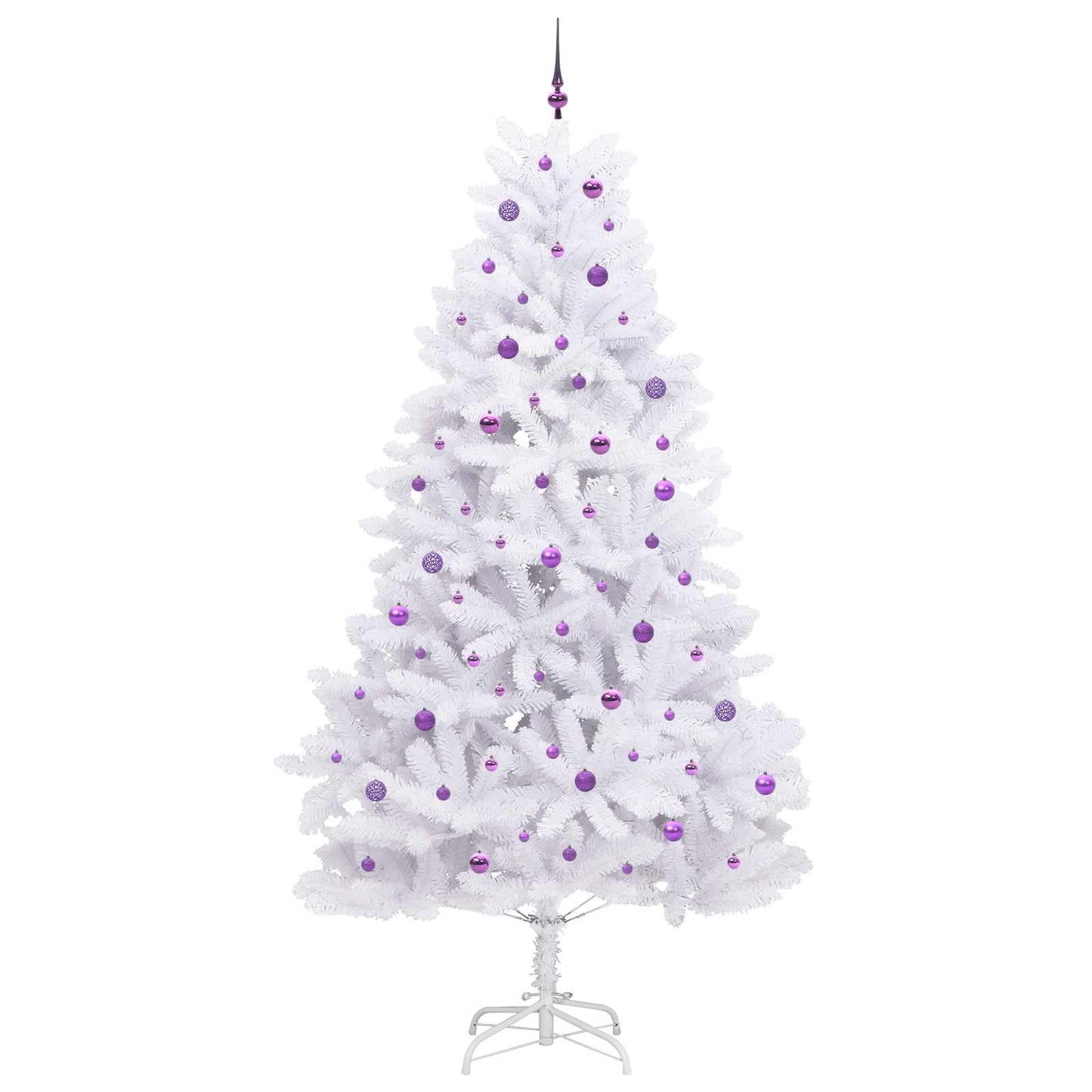 Kunstig sammensatt juletre med 300 LED Hvit 270 cm PVC og stål