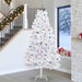 Kunstig sammensatt juletre med 300 LED Hvit 270 cm PVC og stål