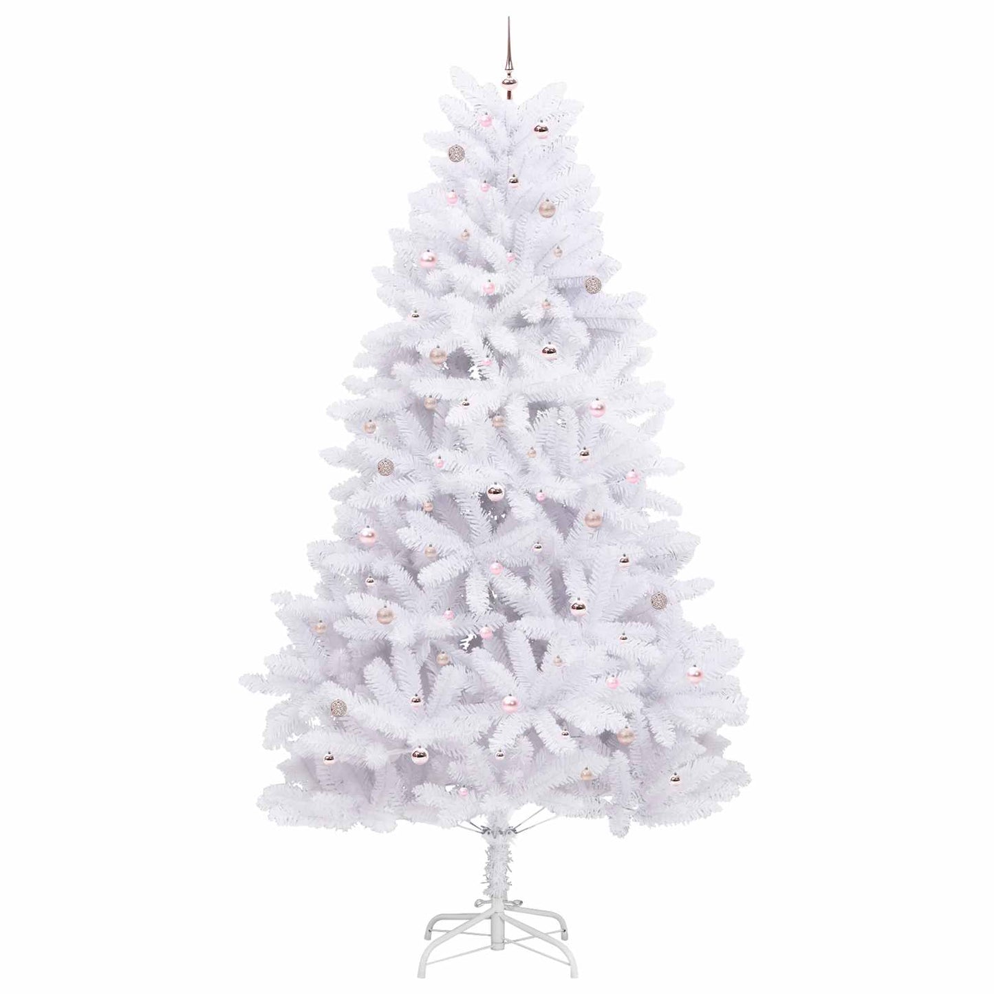 Kunstig sammensatt juletre med 300 LED Hvit 300 cm PVC og stål