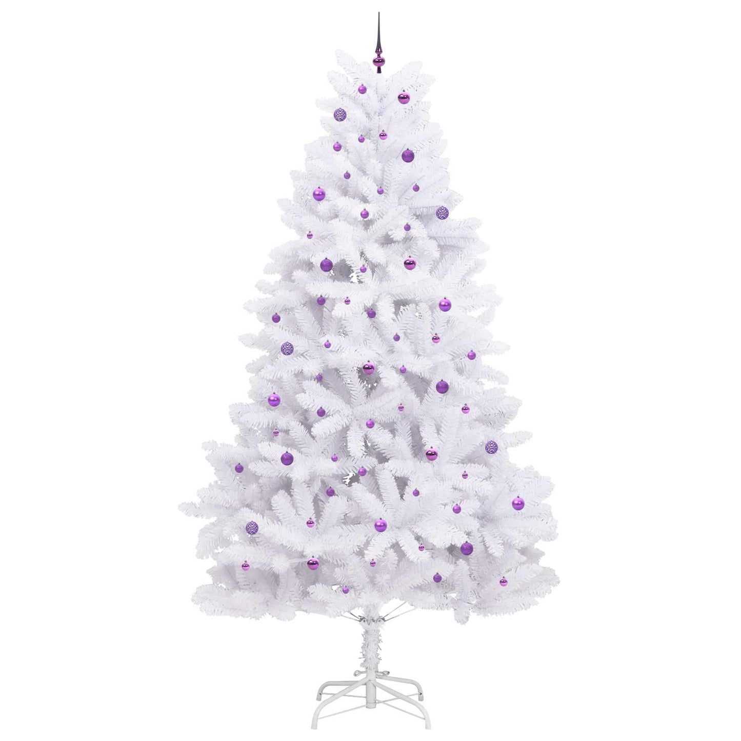 Kunstig sammensatt juletre med 300 LED Hvit 300 cm PVC og stål