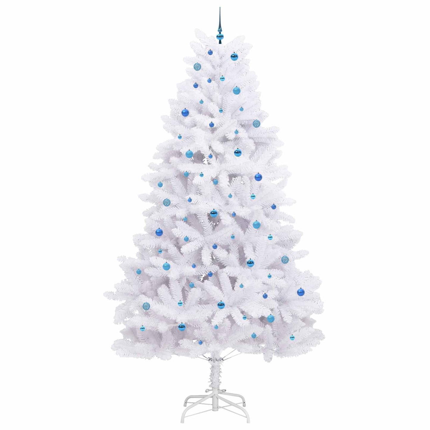 Kunstig sammensatt juletre med 300 LED Hvit 300 cm PVC og stål