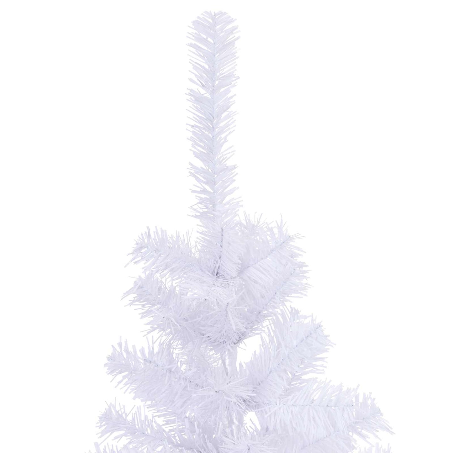 Kunstig juletre med 150 LED med stativ Hvit 150 cm PVC og Stål