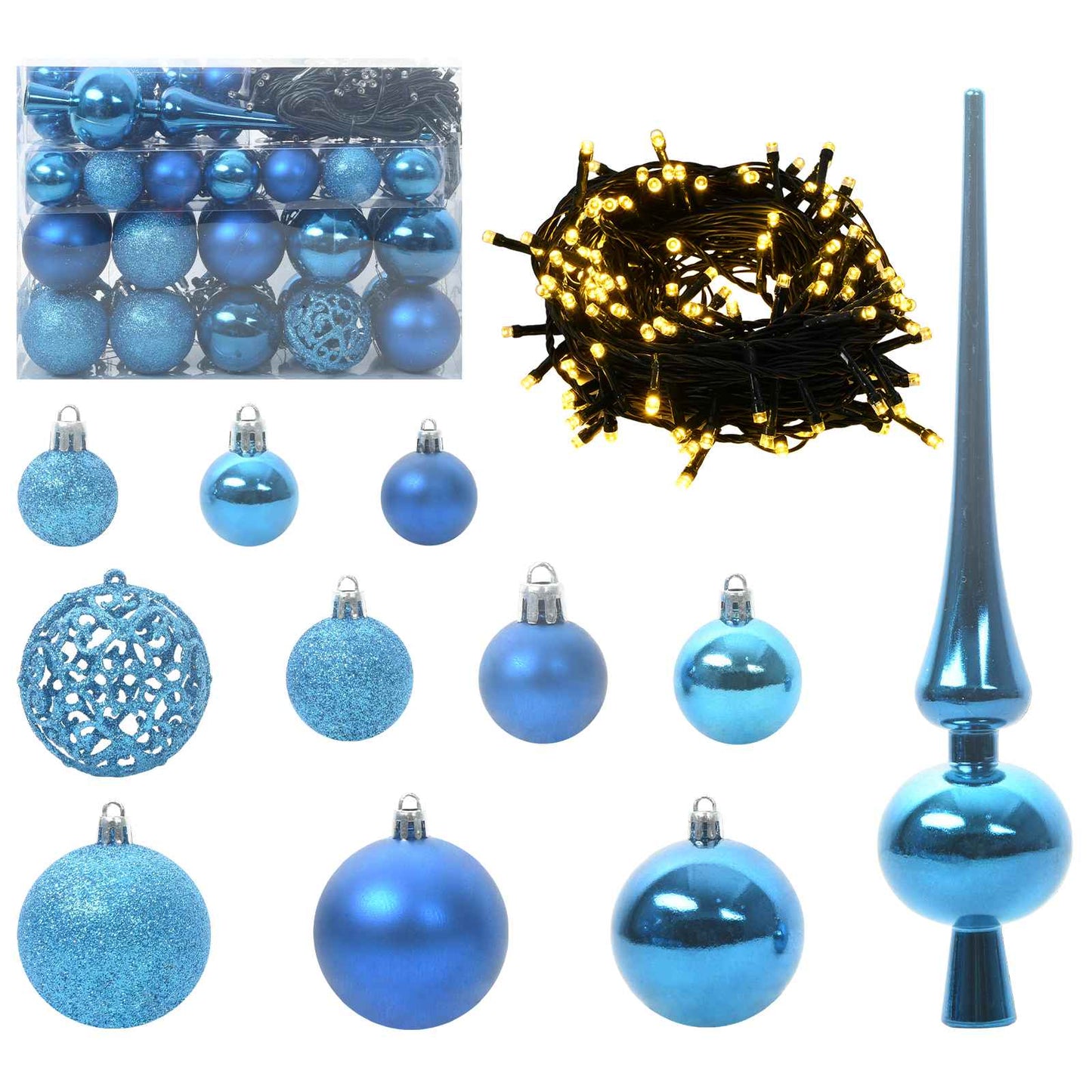 Kunstig juletre med 150 LED med stativ Hvit 150 cm PVC og Stål