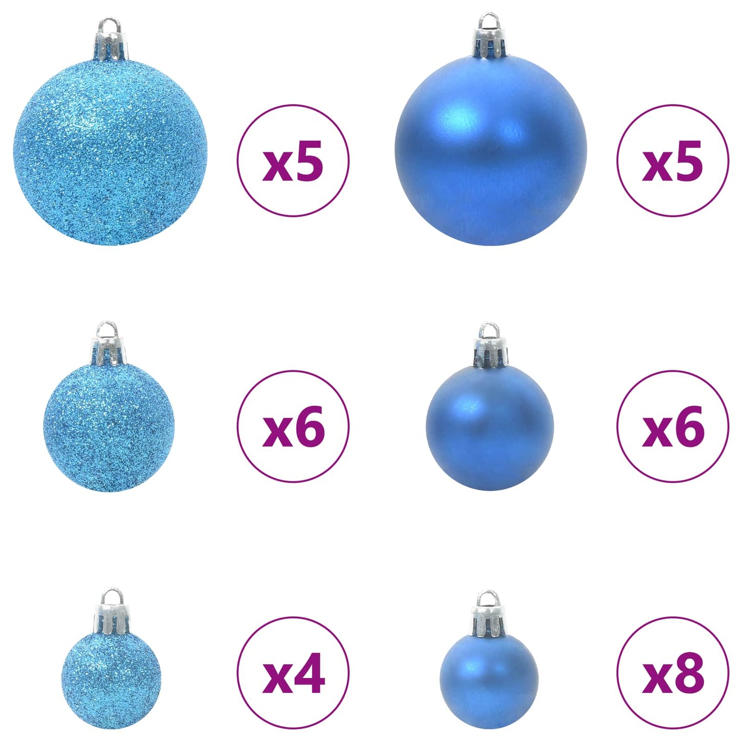 Kunstig juletre med 150 LED med stativ Hvit 150 cm PVC og Stål