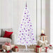 Kunstig juletre med 300 LED med stativ Hvit 210 cm PVC og stål