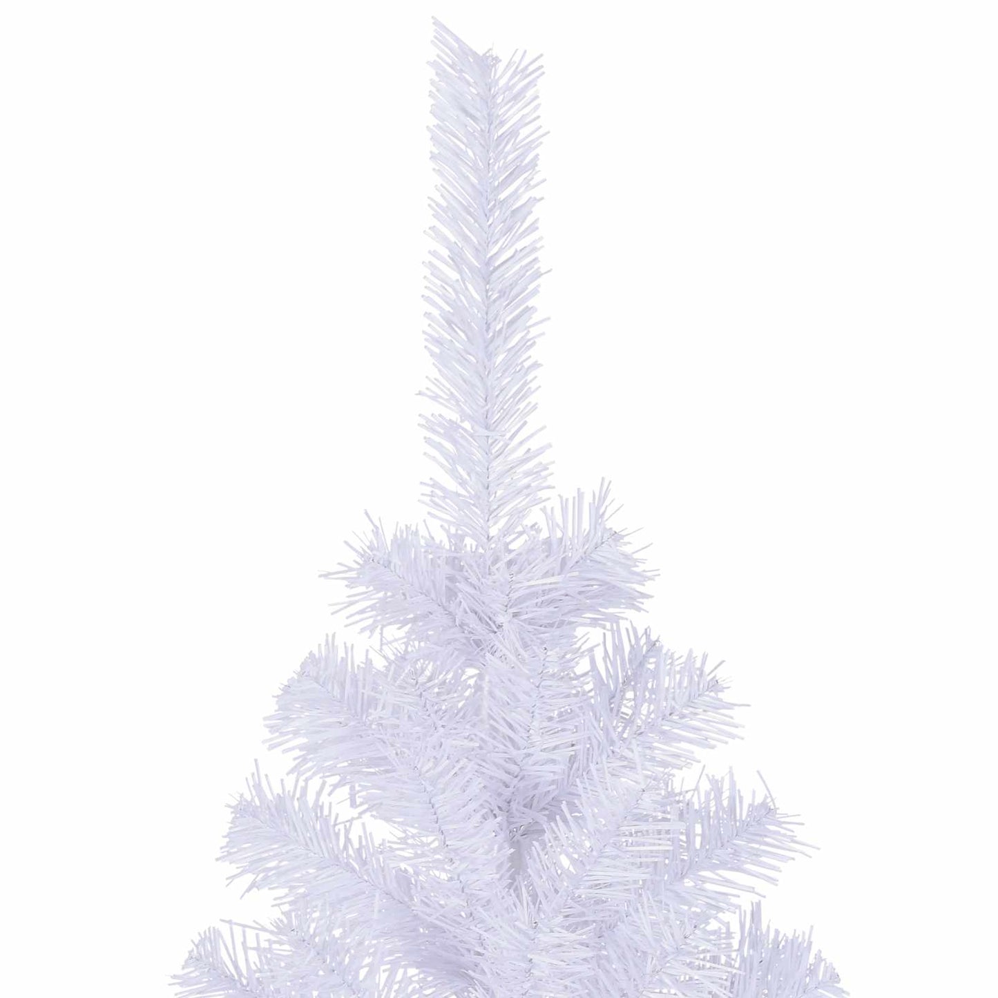 Kunstig juletre med 300 LED med stativ Hvit 240 cm PVC og stål