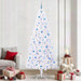 Kunstig juletre med 300 LED med stativ Hvit 240 cm PVC og stål