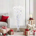 Kunstig juletre med 150 LED med stativ Hvit 120 cm PVC og Stål
