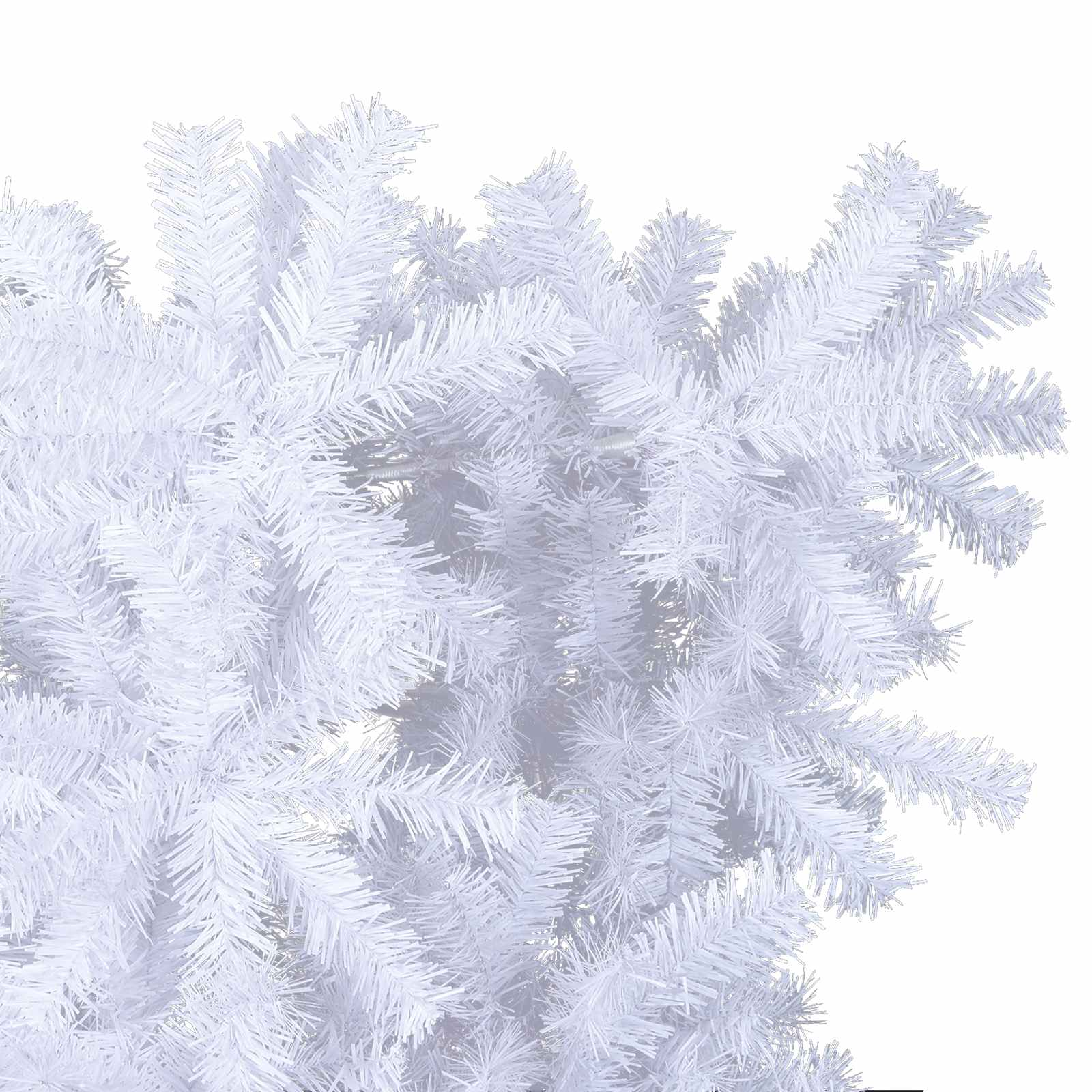 Kunstig juletre med 300 LED med stativ Hvit 240 cm PVC og Stål vidaXL
