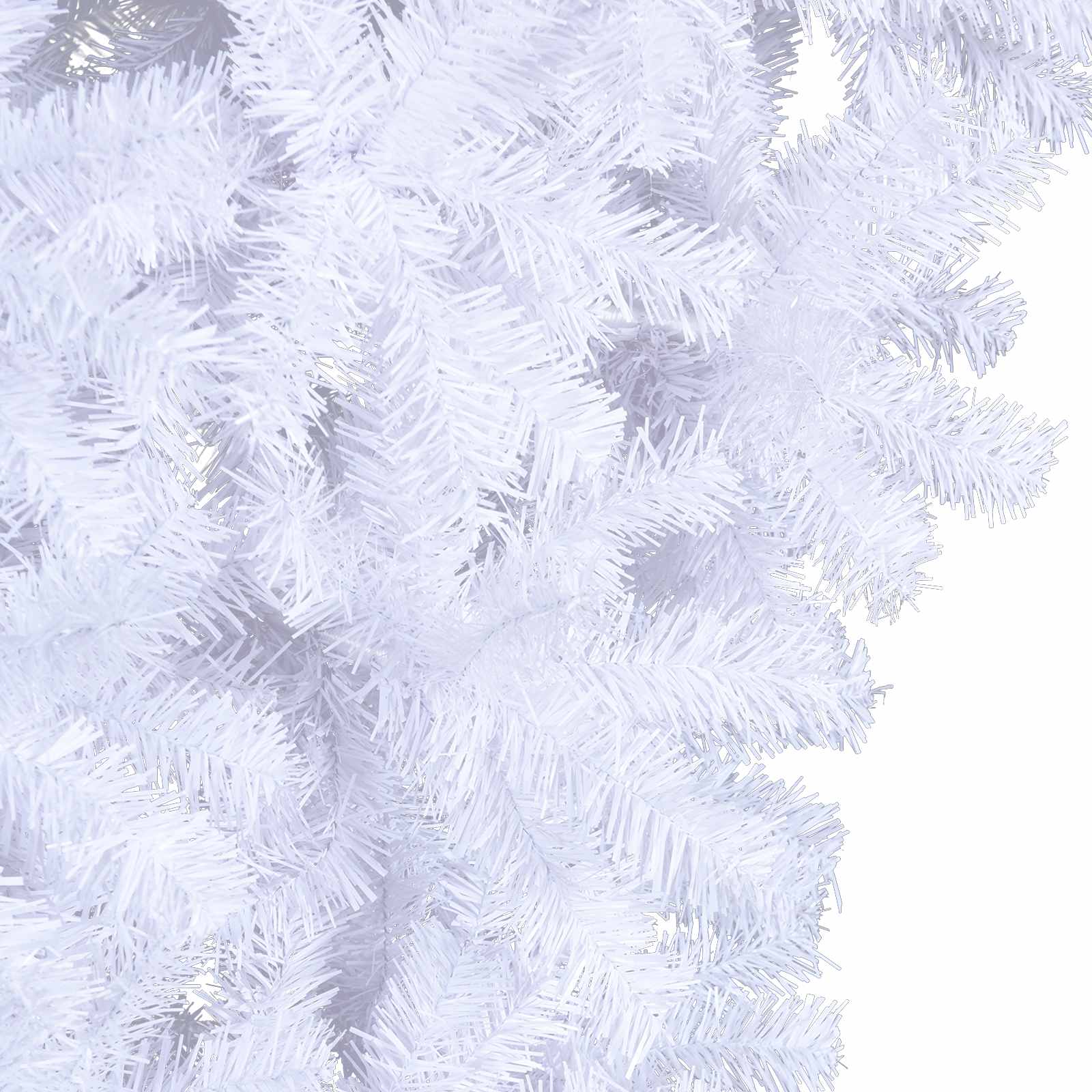 Kunstig juletre med 300 LED med stativ Hvit 240 cm PVC og Stål vidaXL