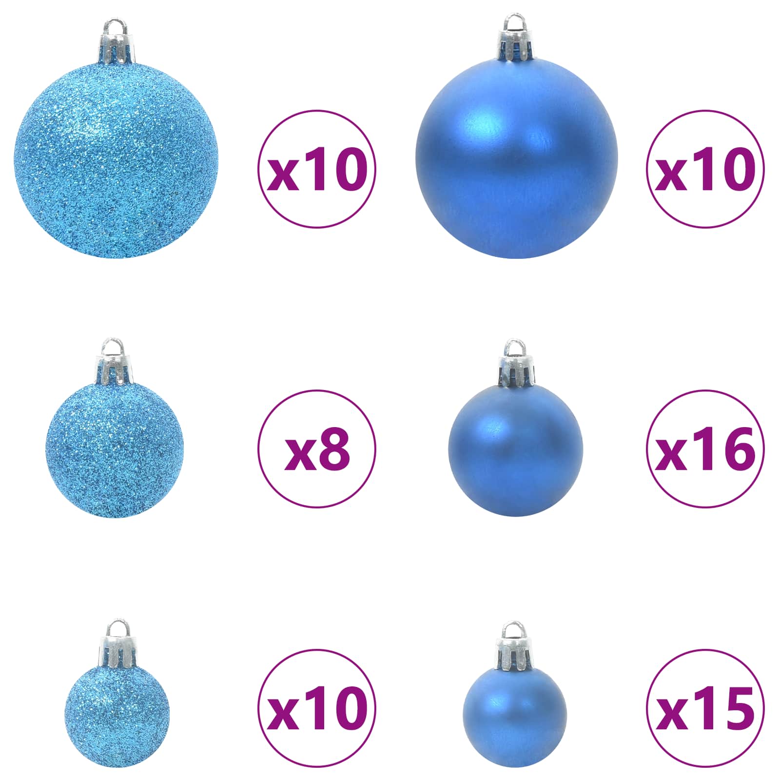 Kunstig juletre med 300 LED med stativ Hvit 240 cm PVC og Stål vidaXL