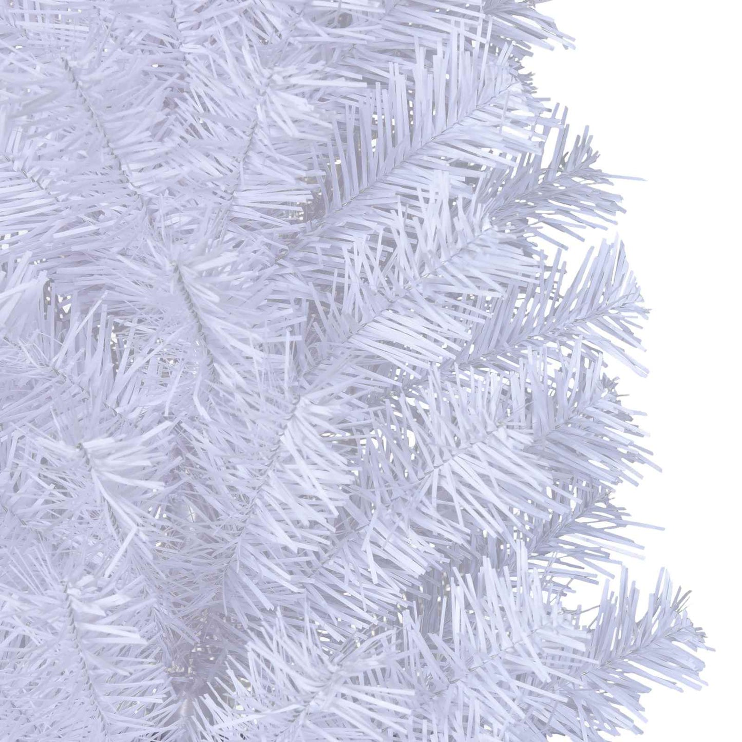 Kunstig juletre med 150 LED med stativ Hvit 150 cm PVC og stål