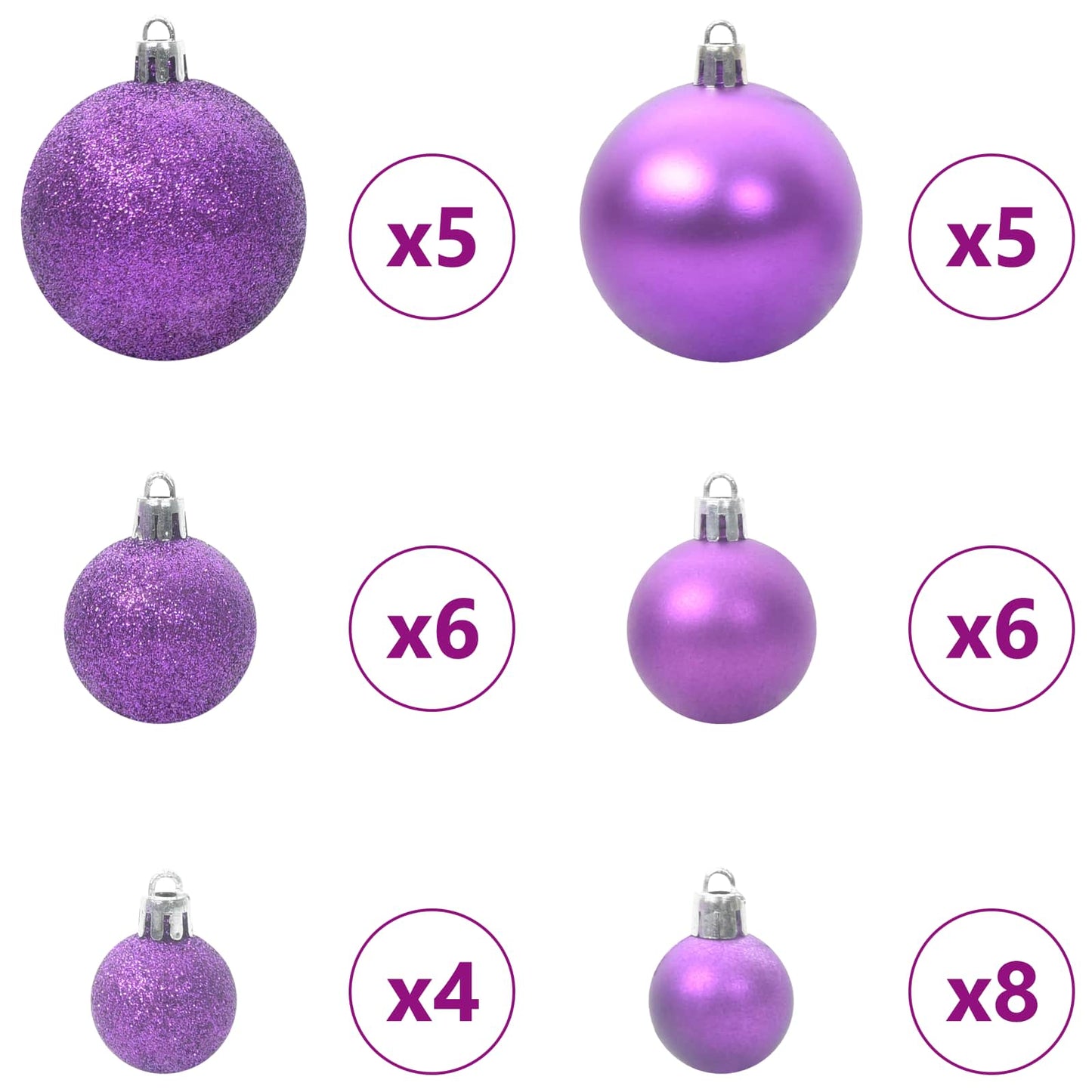 Kunstig juletre med 150 LED med stativ Hvit 150 cm PVC og stål