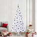 Kunstig juletre med 300 LED med stativ Hvit 210 cm PVC og stål