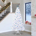 Kunstig juletre med 300 LED med stativ Hvit 240 cm PVC og stål