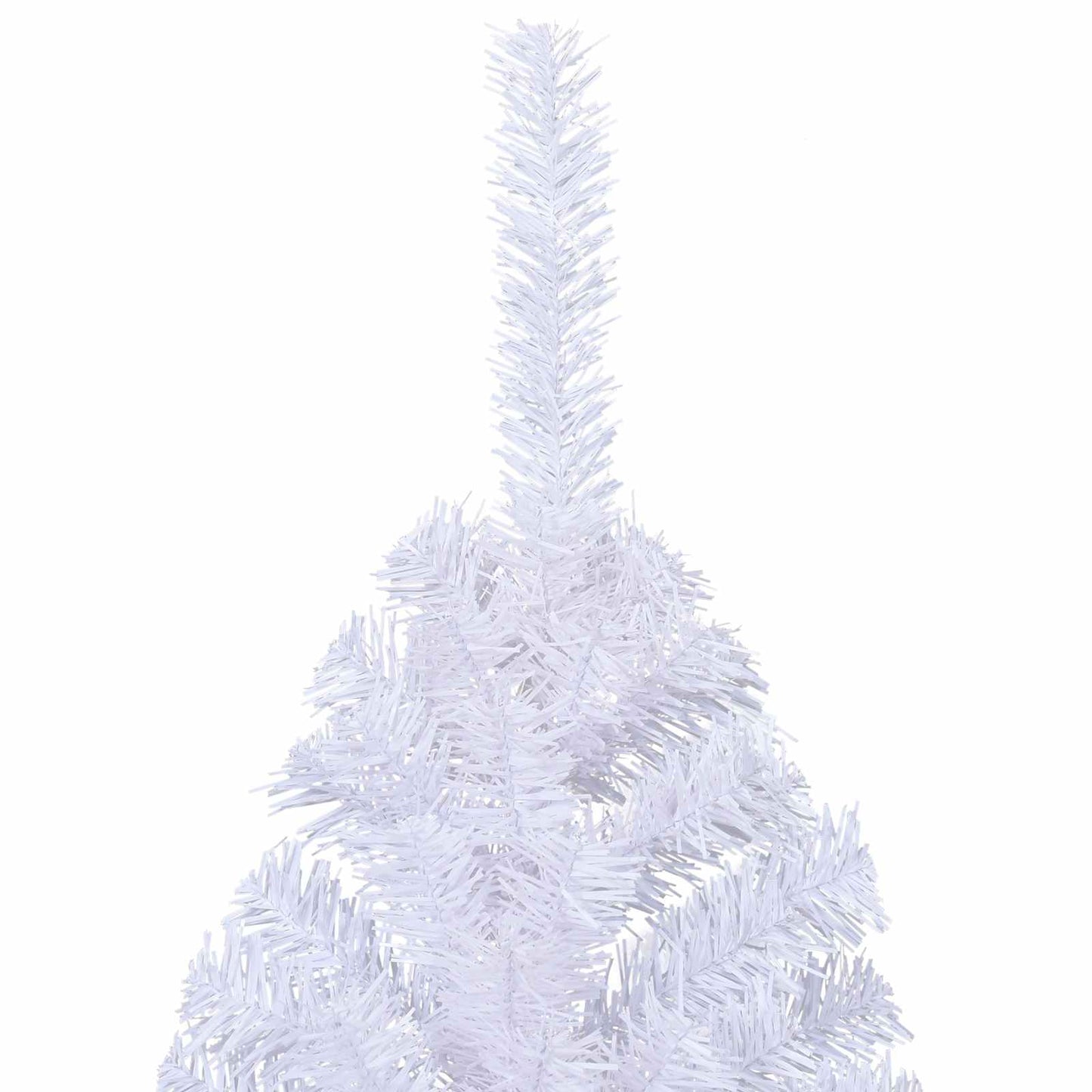 Kunstig juletre med 300 LED med stativ Hvit 240 cm PVC og stål