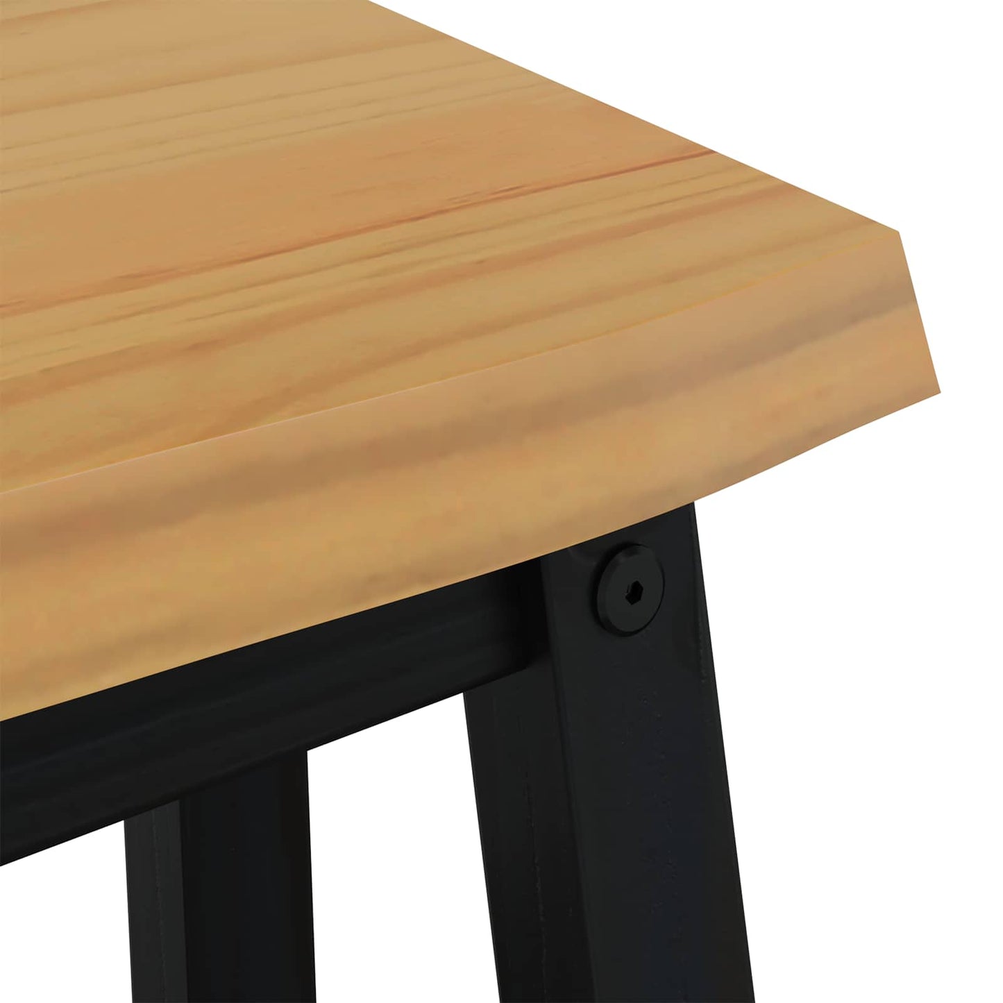 Spisebenk EKAI Svart 91,5 x 29 x 45,5 cm Heltre furu