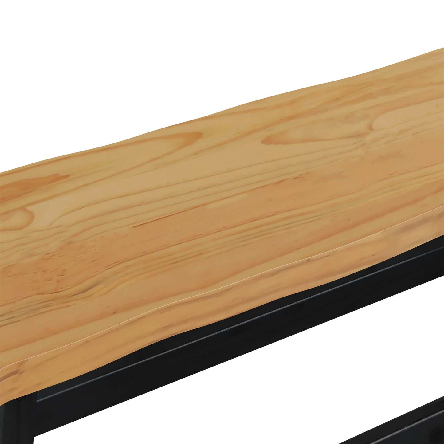 Spisebenk EKAI Svart 91,5 x 29 x 45,5 cm Heltre furu
