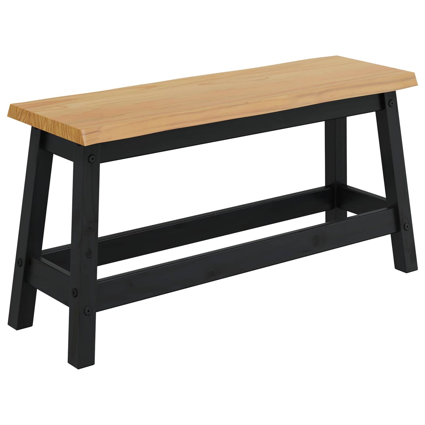 Spisebenk EKAI Svart 91,5 x 29 x 45,5 cm Heltre furu