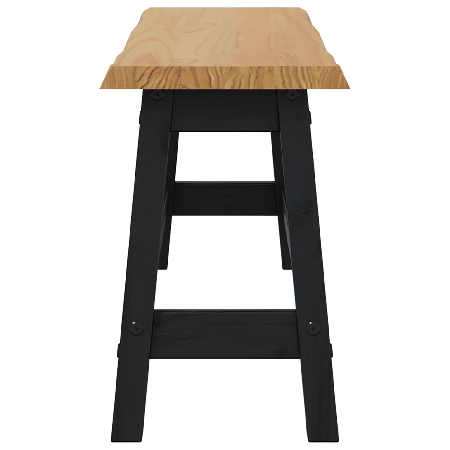 Spisebenk EKAI Svart 91,5 x 29 x 45,5 cm Heltre furu