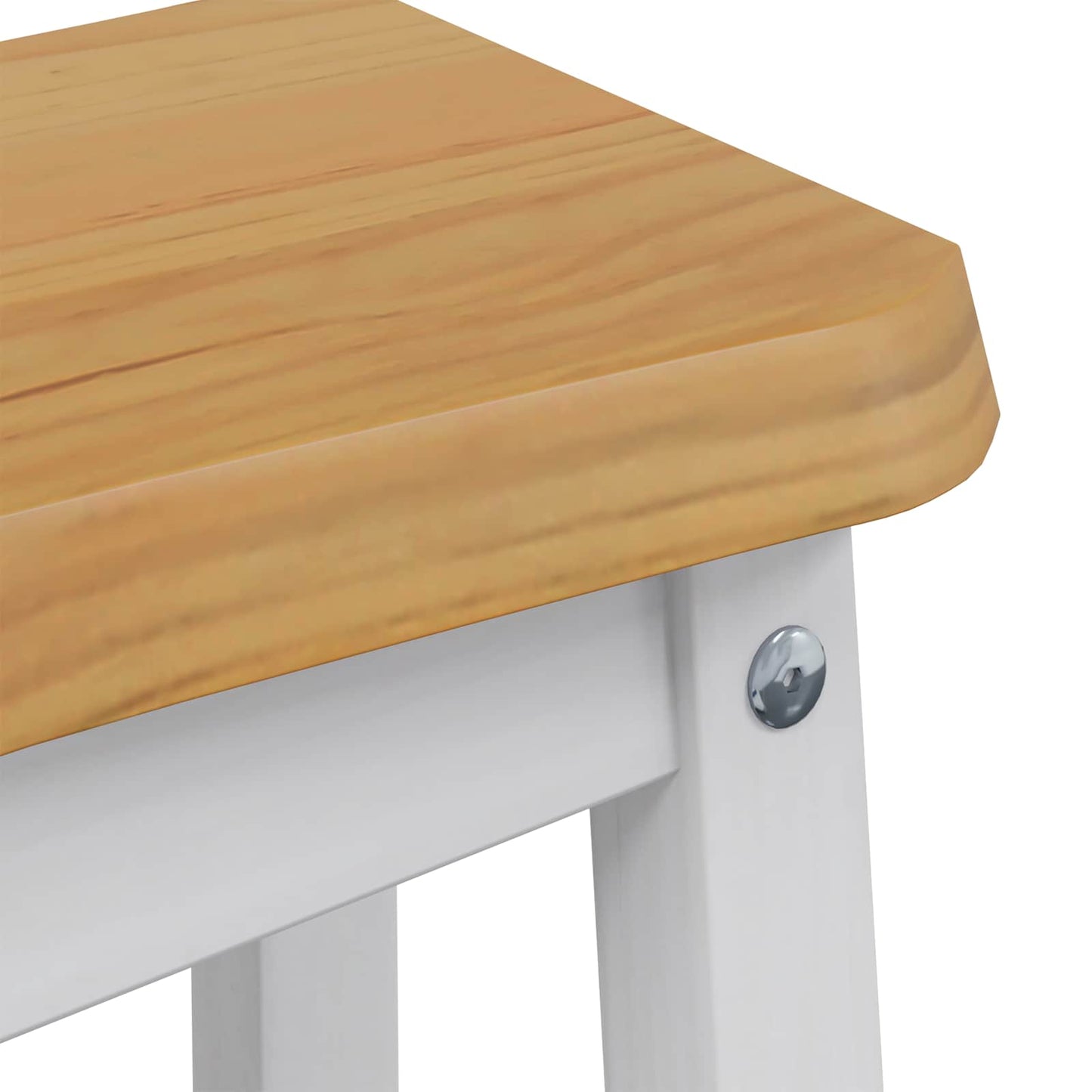 Barstol EKAI 2 pcs Hvit 40 x 29 x 45,5 cm Heltre furu