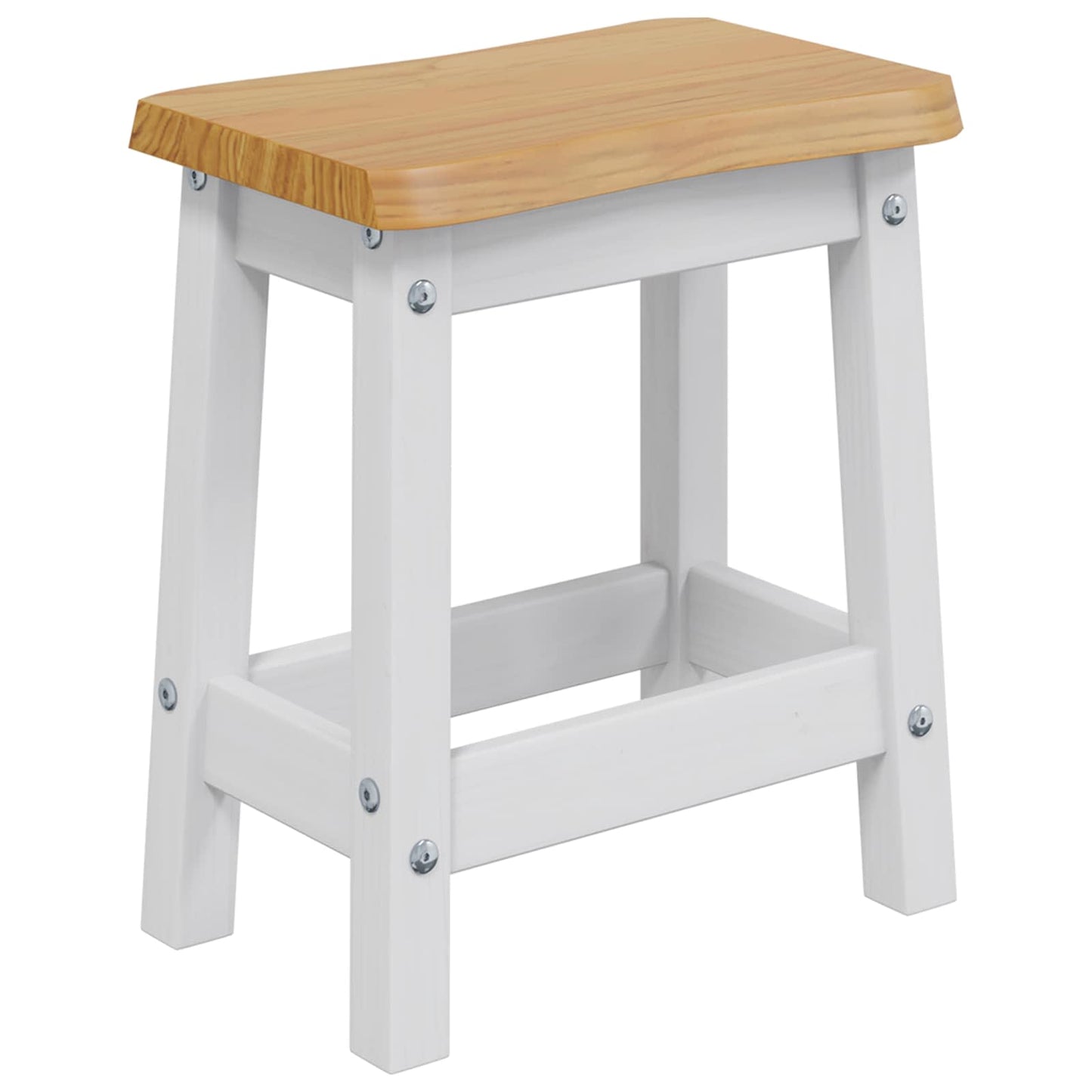 Barstol EKAI 2 pcs Hvit 40 x 29 x 45,5 cm Heltre furu