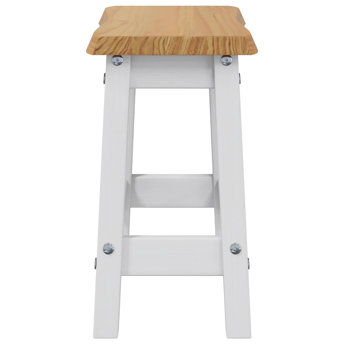 Barstol EKAI 2 pcs Hvit 40 x 29 x 45,5 cm Heltre furu