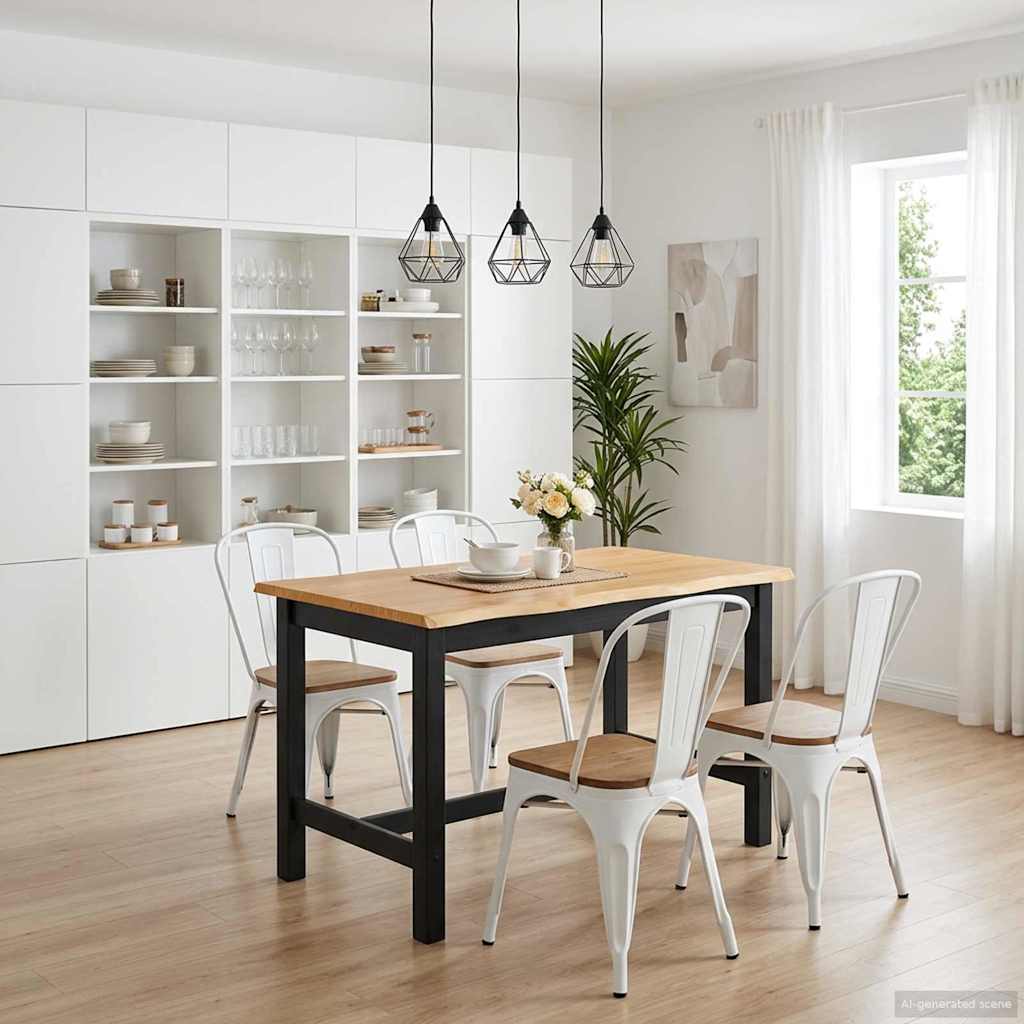 Høy Barbord EKAI Svart 112 x 70 x 91 cm Heltre furu