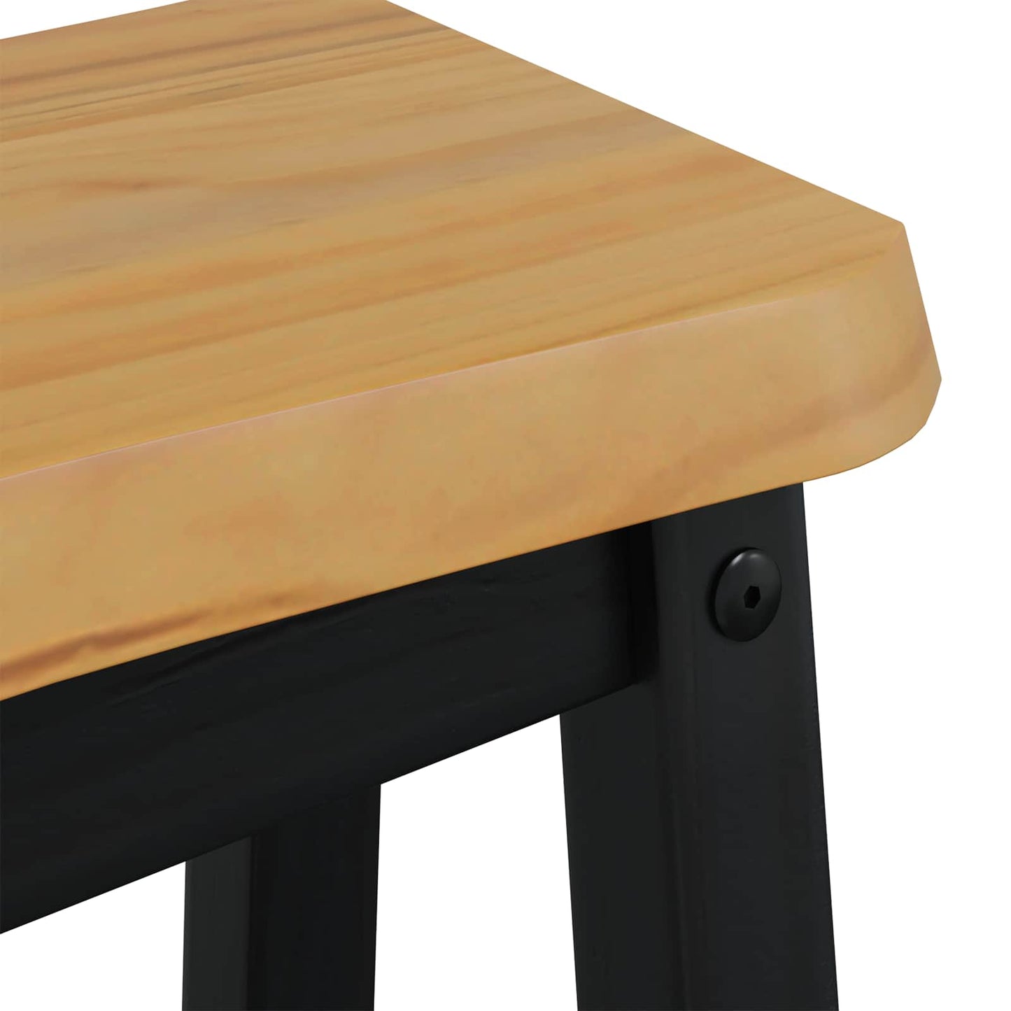Høy Barstol EKAI 2 pcs Svart 40 x 29 x 63 cm Heltre furu