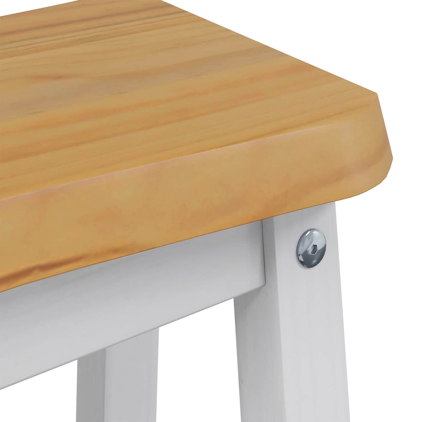 Høy Barstol EKAI 2 pcs Hvit 40 x 29 x 63 cm Heltre furu