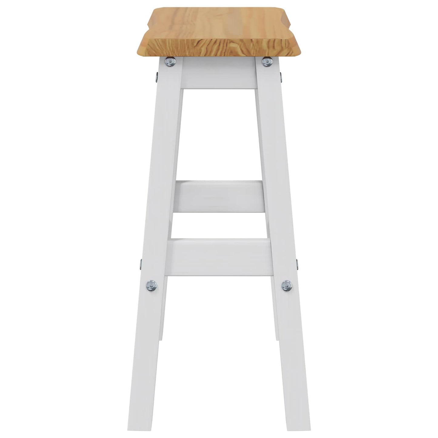 Høy Barstol EKAI 2 pcs Hvit 40 x 29 x 63 cm Heltre furu