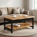 Kaffebord EKAI Svart 100 x 60 x 45,5 cm Heltre furu