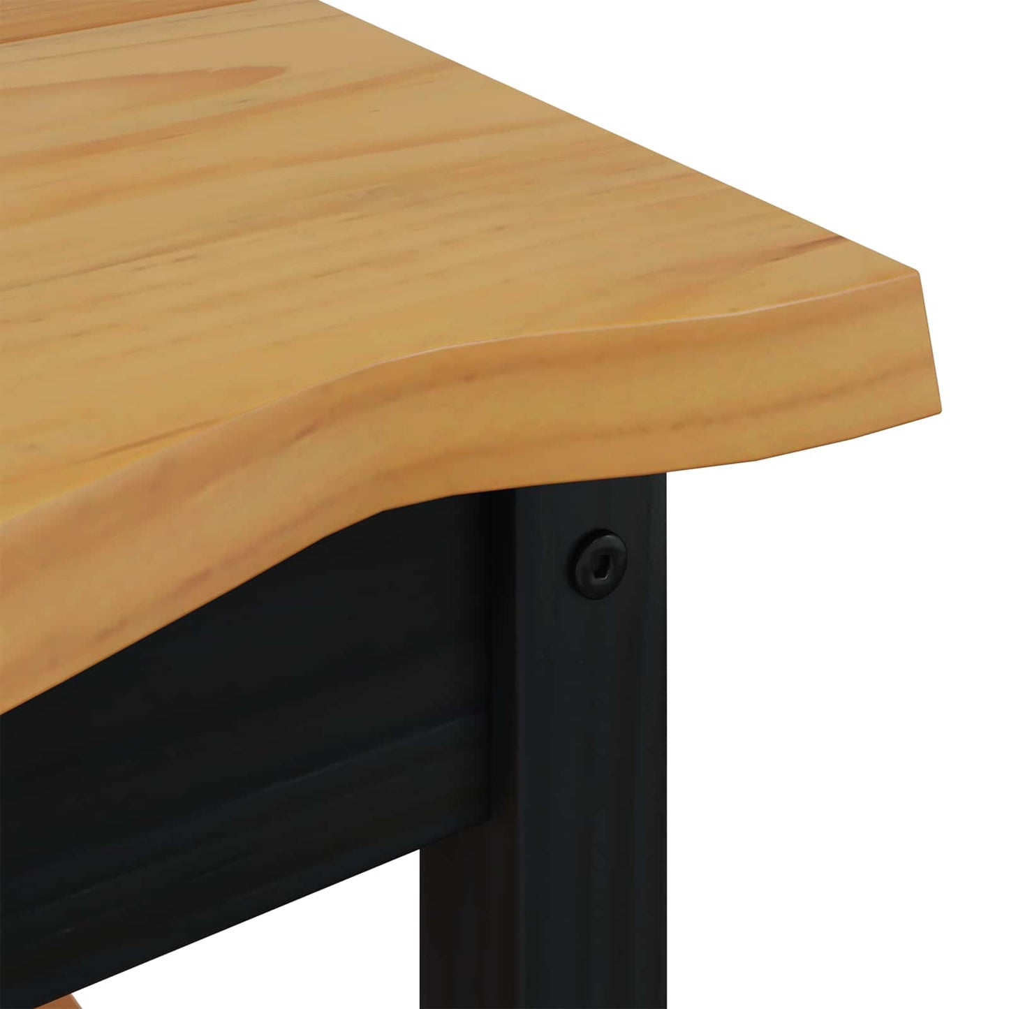 Sidetabell med hylle EKAI Svart 50 x 50 x 45,5 cm Heltre furu