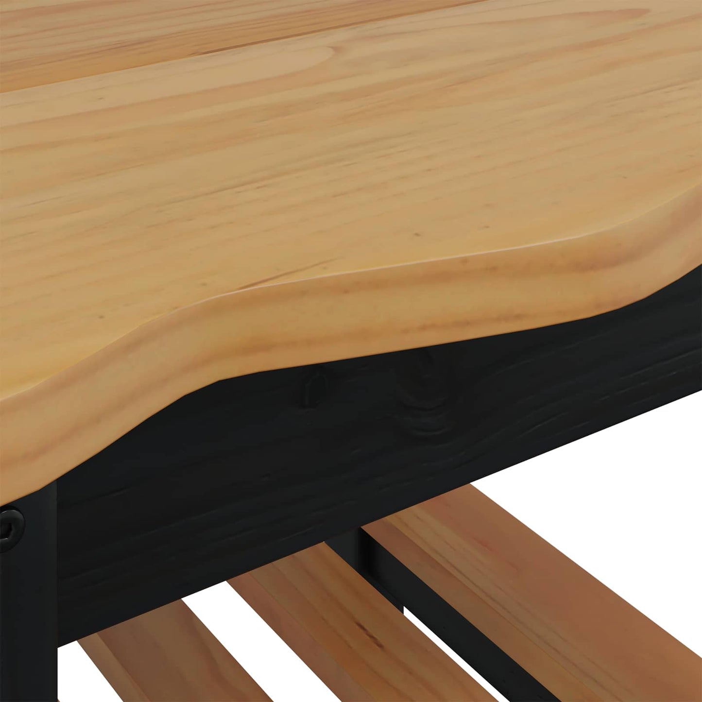 Sidetabell med hylle EKAI Svart 50 x 50 x 45,5 cm Heltre furu