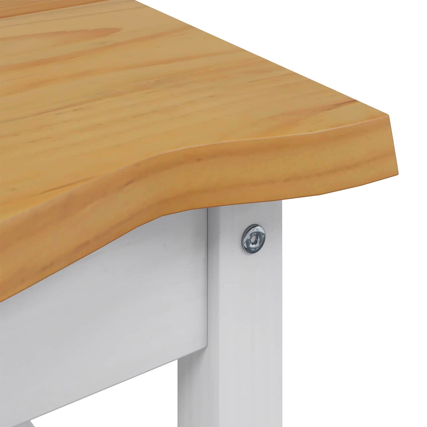 Sidetabell med hylle EKAI Hvit 50 x 50 x 45,5 cm Heltre furu