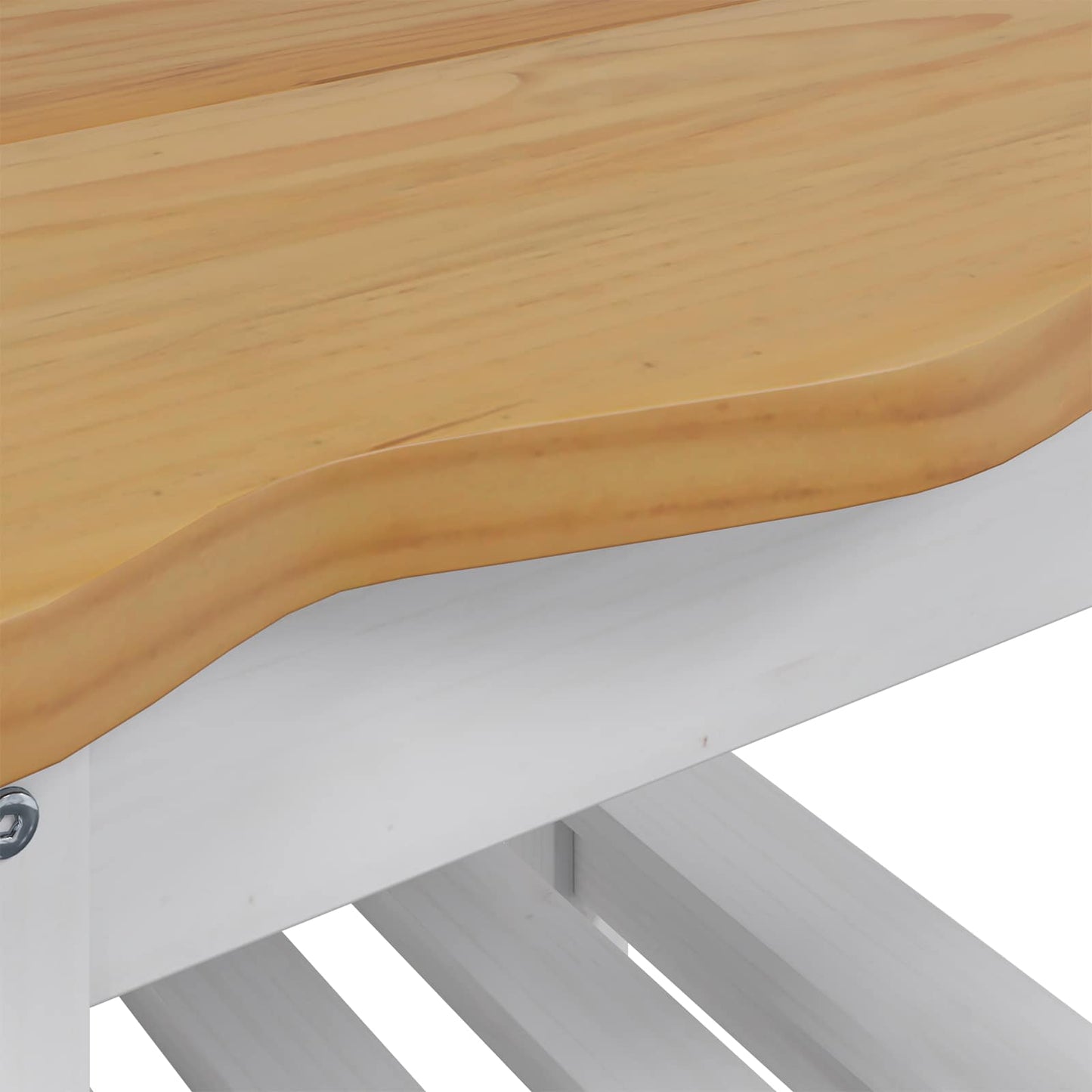 Sidetabell med hylle EKAI Hvit 50 x 50 x 45,5 cm Heltre furu