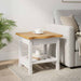 Sidetabell med hylle EKAI Hvit 50 x 50 x 45,5 cm Heltre furu